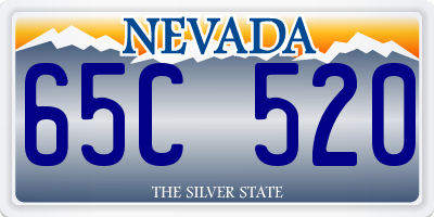 NV license plate 65C520