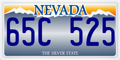 NV license plate 65C525