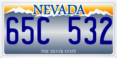 NV license plate 65C532