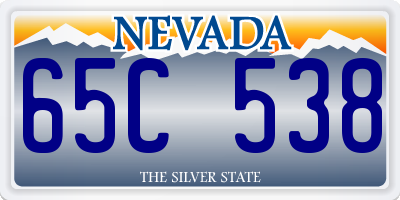 NV license plate 65C538