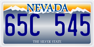 NV license plate 65C545