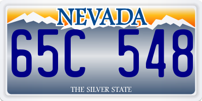 NV license plate 65C548