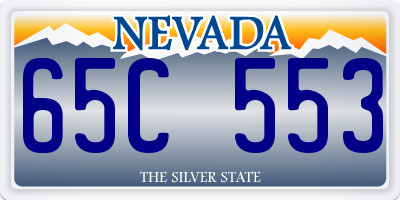 NV license plate 65C553
