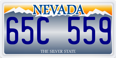 NV license plate 65C559