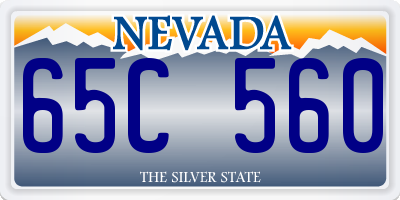 NV license plate 65C560