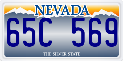 NV license plate 65C569