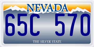 NV license plate 65C570