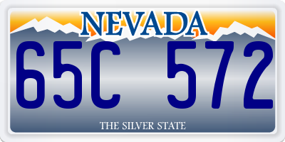 NV license plate 65C572