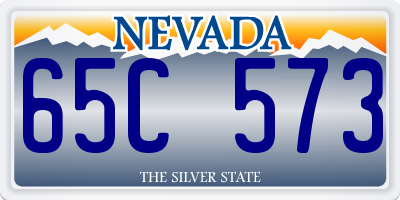 NV license plate 65C573