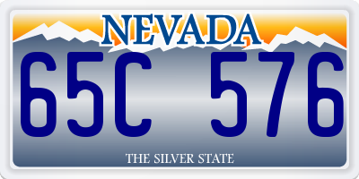 NV license plate 65C576