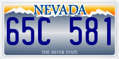 NV license plate 65C581