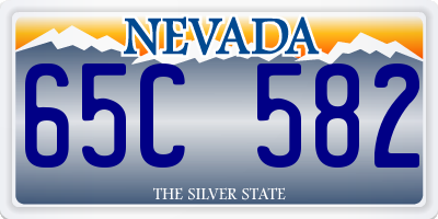 NV license plate 65C582