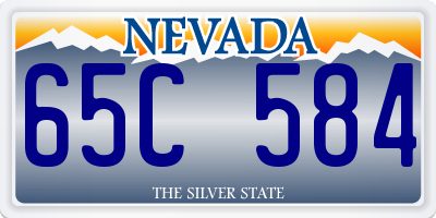 NV license plate 65C584
