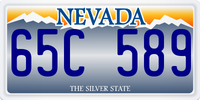 NV license plate 65C589