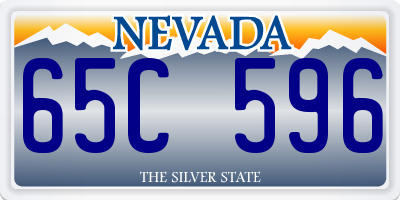 NV license plate 65C596