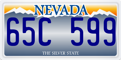 NV license plate 65C599