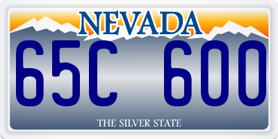 NV license plate 65C600
