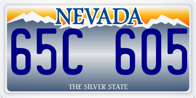 NV license plate 65C605