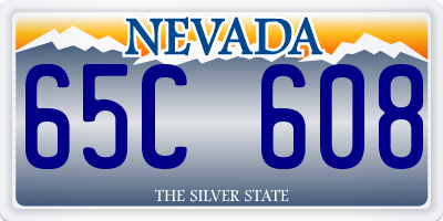 NV license plate 65C608