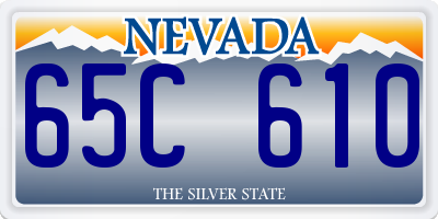 NV license plate 65C610