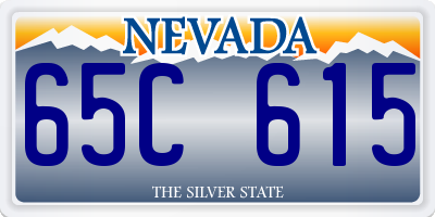 NV license plate 65C615