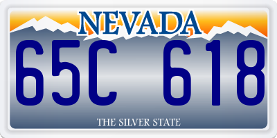 NV license plate 65C618