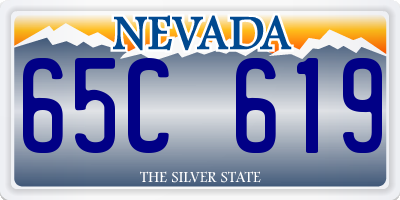 NV license plate 65C619