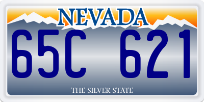 NV license plate 65C621