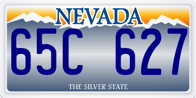 NV license plate 65C627