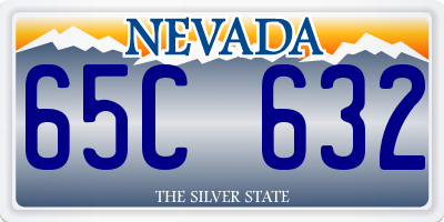 NV license plate 65C632