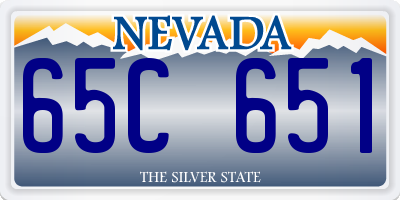 NV license plate 65C651