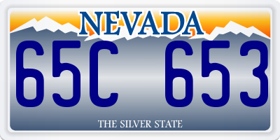 NV license plate 65C653