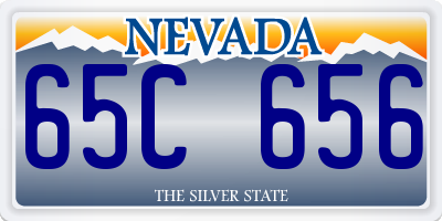 NV license plate 65C656