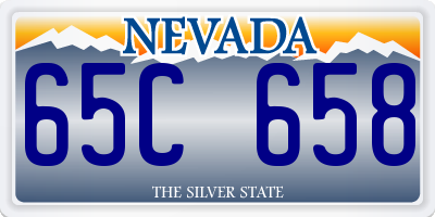 NV license plate 65C658