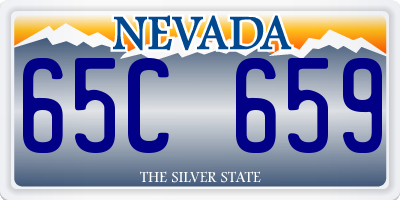 NV license plate 65C659