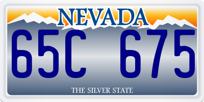 NV license plate 65C675