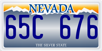 NV license plate 65C676