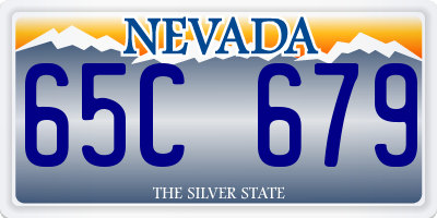 NV license plate 65C679