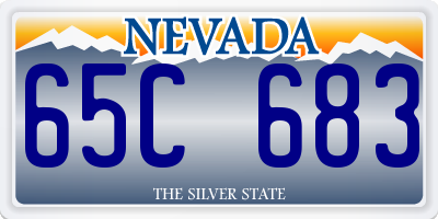 NV license plate 65C683