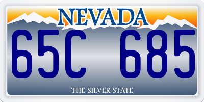 NV license plate 65C685