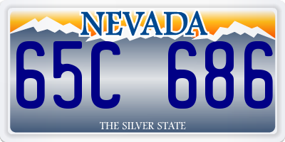 NV license plate 65C686