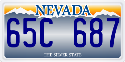 NV license plate 65C687