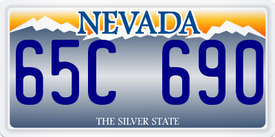 NV license plate 65C690