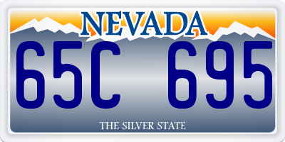 NV license plate 65C695