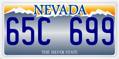 NV license plate 65C699