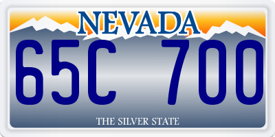 NV license plate 65C700