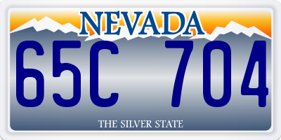 NV license plate 65C704