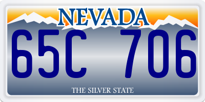 NV license plate 65C706