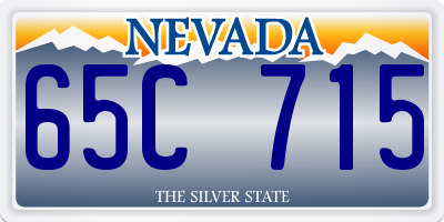 NV license plate 65C715