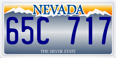 NV license plate 65C717